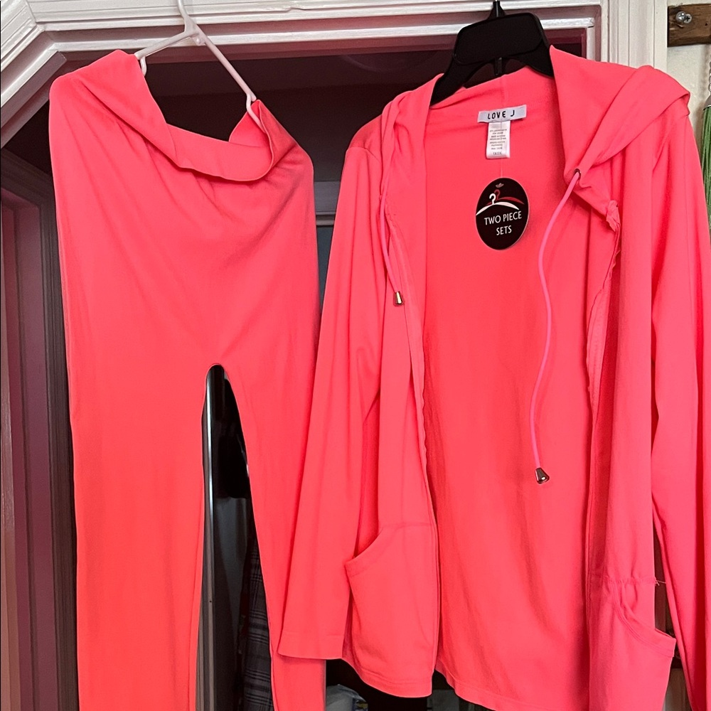 Love J Women's Bright Pink Two-Piece Jacket Set
